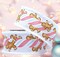 RG Ribbon: 2.5" Pink Gingerbread Kids Wired Ribbon with Striped Peppermint Candy Canes and Drift Edges - For Christmas Bows, Wreaths, Crafts, and Decorations